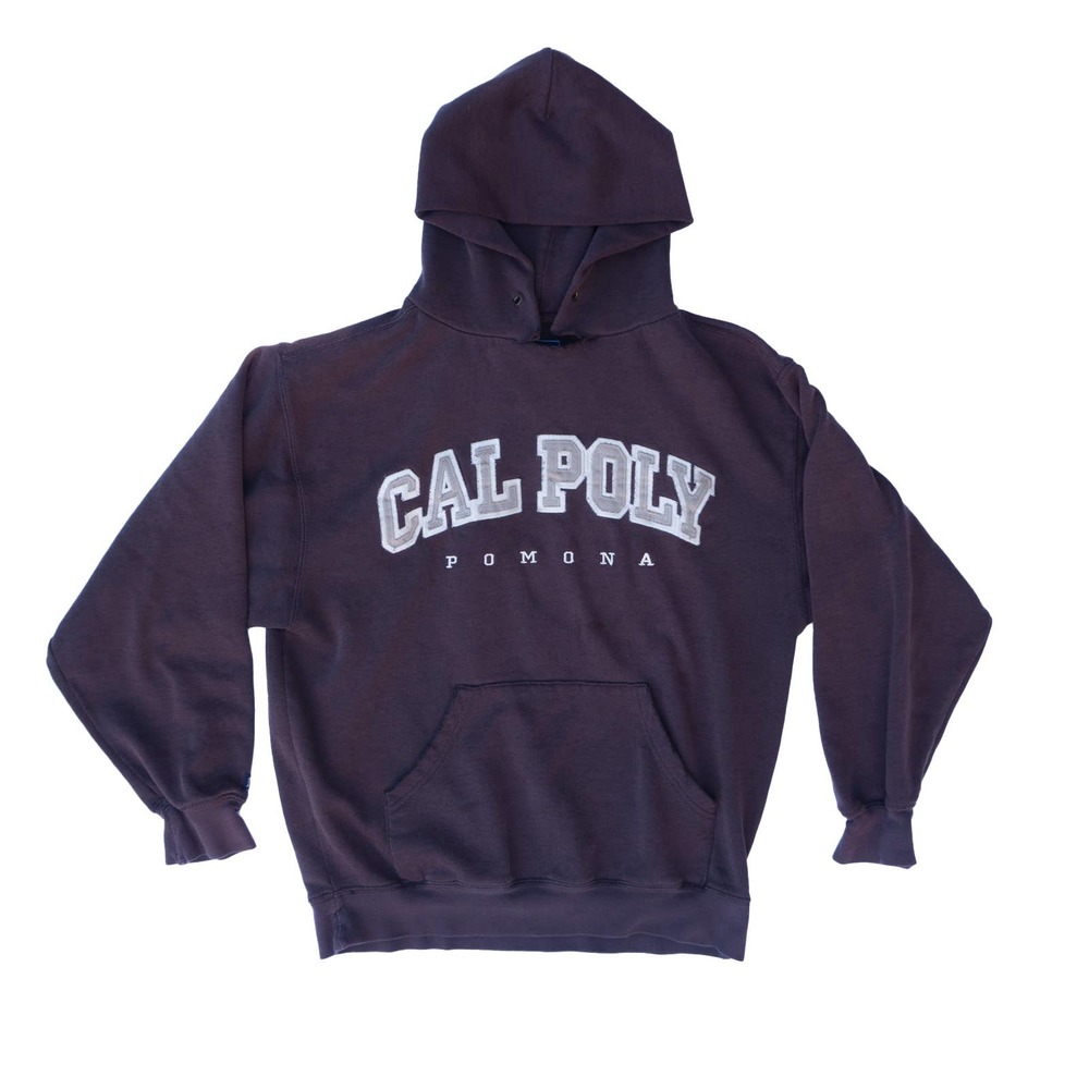 VINTAGE BROWN CAL POLY POMONA EMBROIDERED JANSPORT HOODIE SWEATSHIRT SZ M